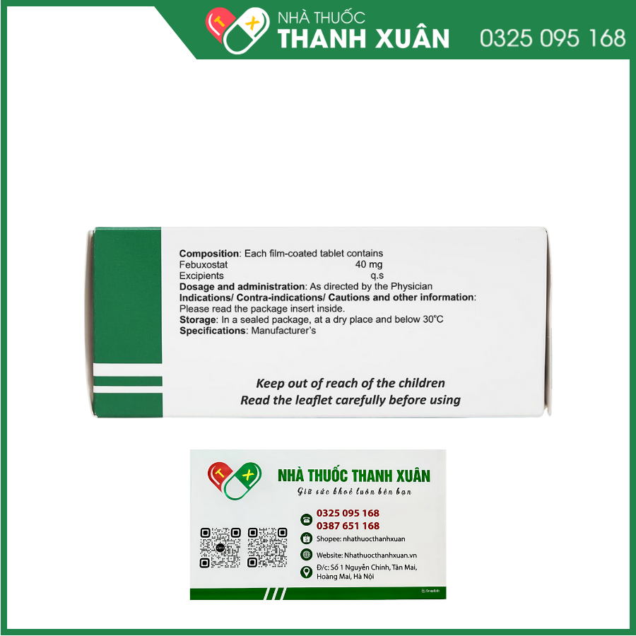 Uloxoric 40 điều trị tăng acid uric máu